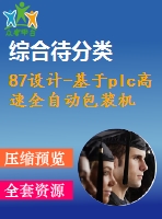 87設計-基于plc高速全自動包裝機的控制系統(tǒng)應用