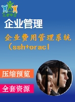 企業(yè)費用管理系統(tǒng)（ssh+oracle）