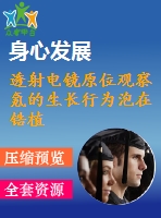 透射電鏡原位觀察氪的生長(zhǎng)行為泡在鋯植入后退火過程中合金