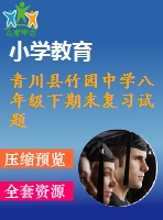 青川縣竹園中學(xué)八年級(jí)下期末復(fù)習(xí)試題