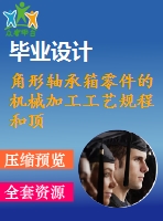 角形軸承箱零件的機(jī)械加工工藝規(guī)程和頂部和左側(cè)安裝平面銑削夾具設(shè)計(jì)[含cad圖紙 工序卡 工藝過(guò)程卡 說(shuō)明書(shū)]