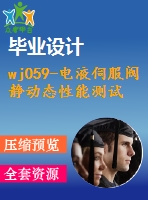 wj059-電液伺服閥靜動(dòng)態(tài)性能測試試驗(yàn)臺(tái)設(shè)計(jì)【原創(chuàng)設(shè)計(jì)】