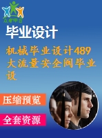 機(jī)械畢業(yè)設(shè)計489大流量安全閥畢業(yè)設(shè)計